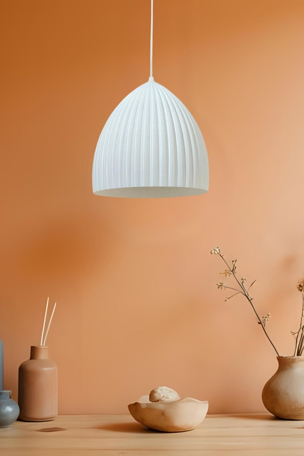 3D Bohem Tekli Sarkıt Avize Mocha Serisi 23 × 27 cm