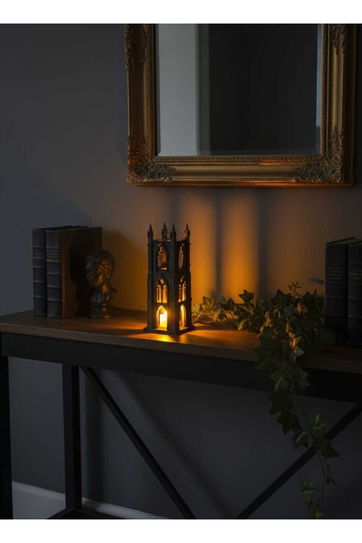 3D İskandinav Gotik Şato Tasarımlı Dekoratif LED Lamba