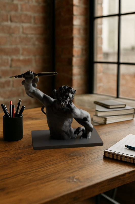3D Antik Tasarımlı Dekoratif Kalemlik Biblo