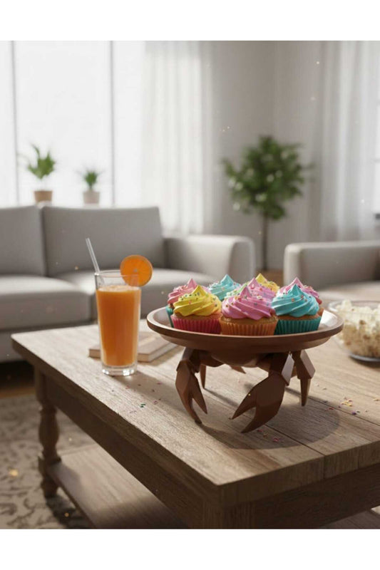 3D Dekoratif Yengeç Figürlü Çok Amaçlı Masa Düzenleyici