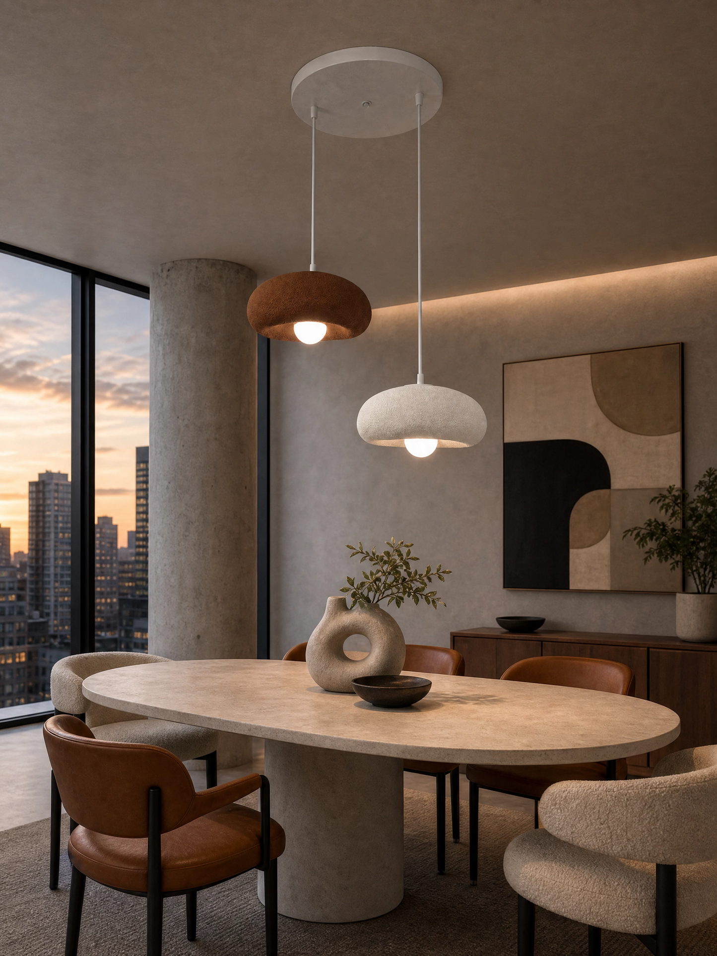 Doğal Dokunuşlarla Modern Aydınlatma (Hediye E27 Ampullü)